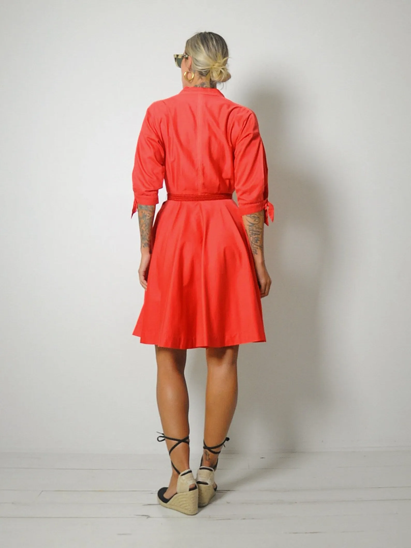 1950's Tomato Shirt Dress