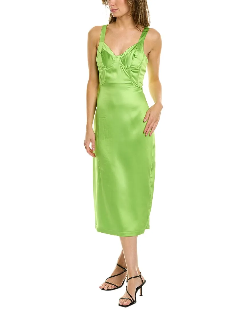 & ROUGE Satin Midi Dress