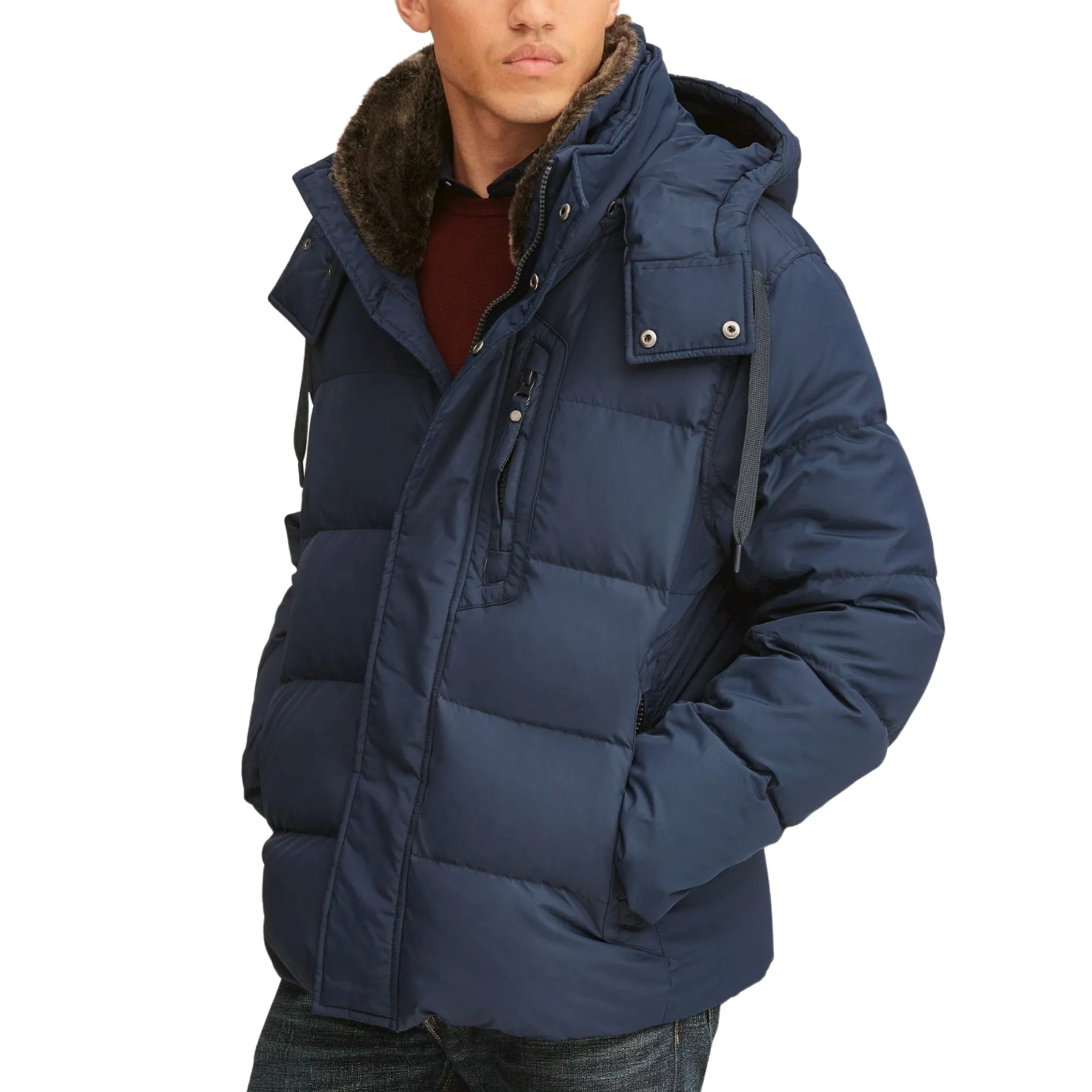 Andrew Marc Baltic Down Filled Fur Collar Hooded Puffer Coat Jacket