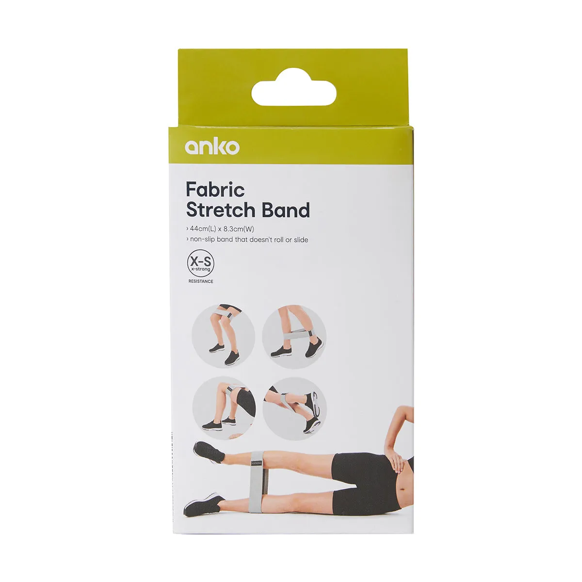 Anko Fabric Stretch Band - Extra Strong Resistance - Black / Grey