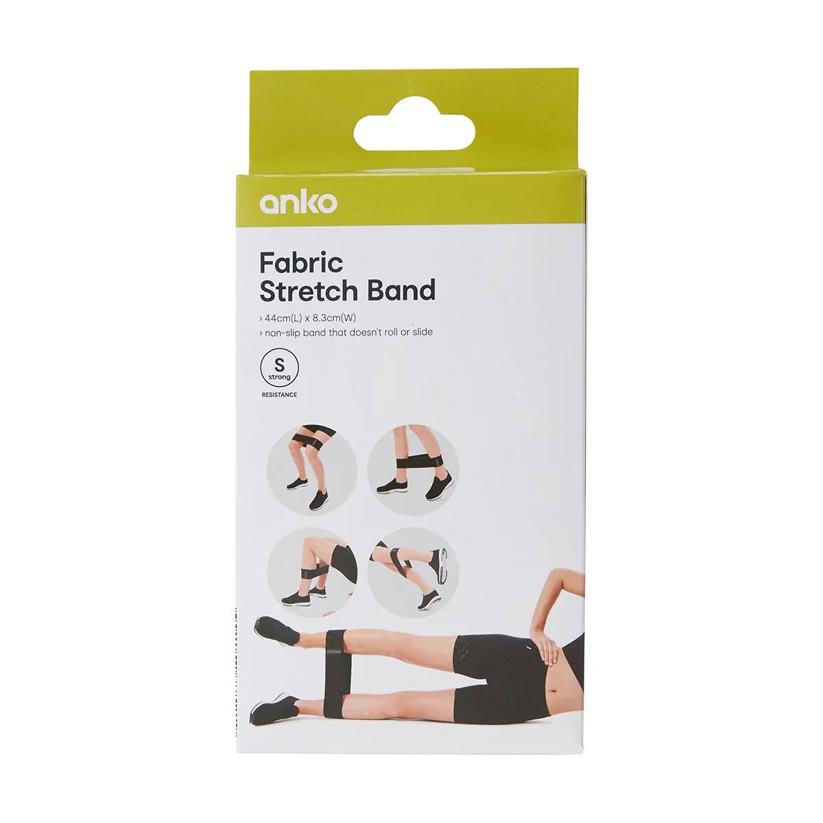 Anko Fabric Stretch Band - Extra Strong Resistance - Black / Grey