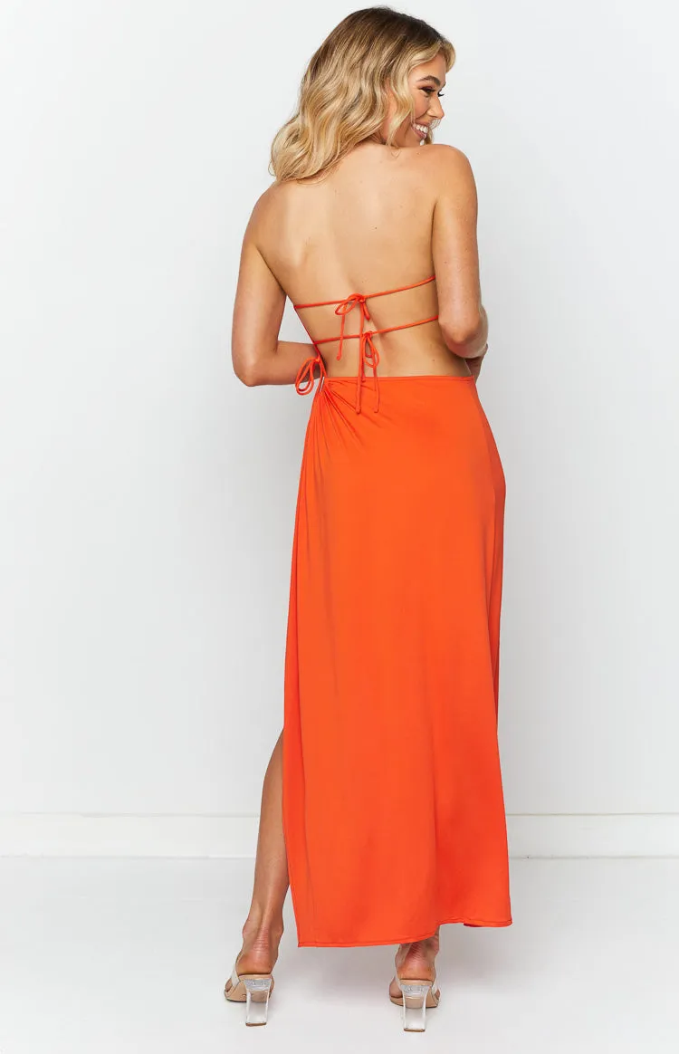 Annika Butterscotch Side Split Maxi Dress