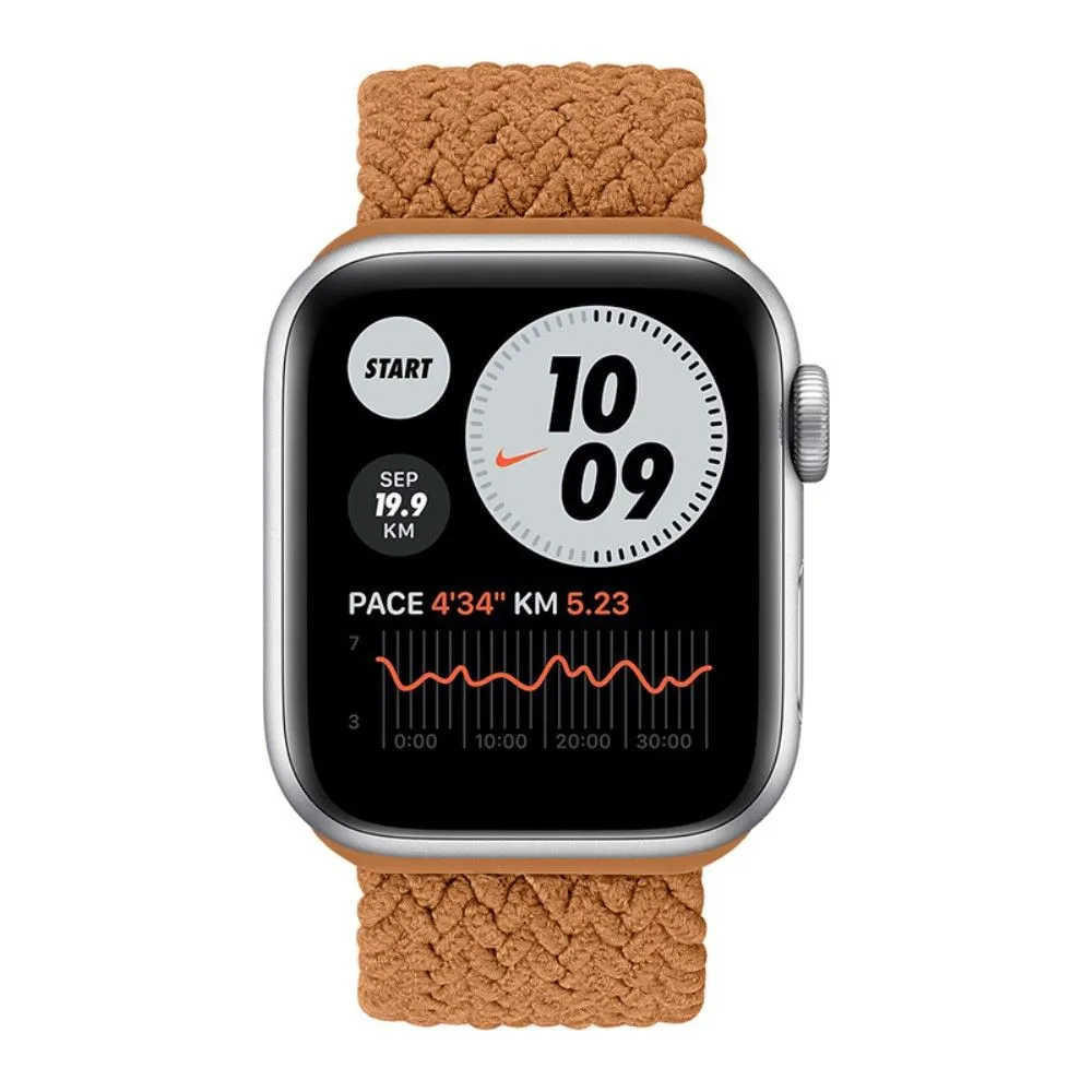 Apple Watch (45mm) elastic watch strap - Orange / Size: M