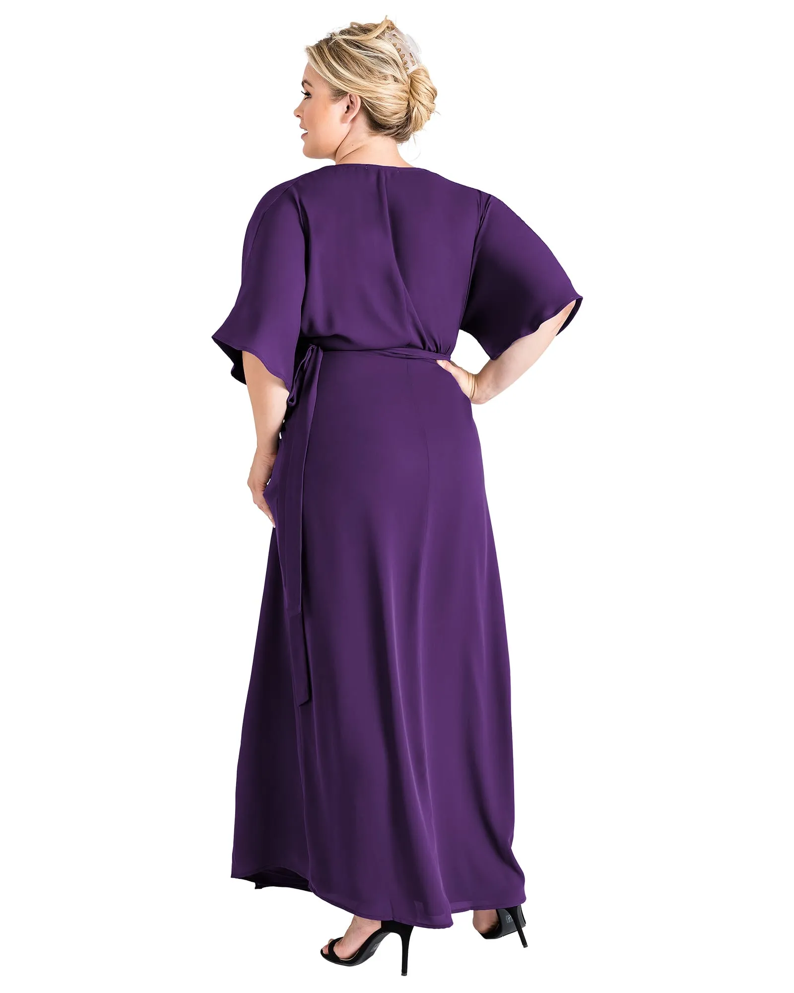 Aubrey Kimono Wrap Maxi Dress | Purple Haze