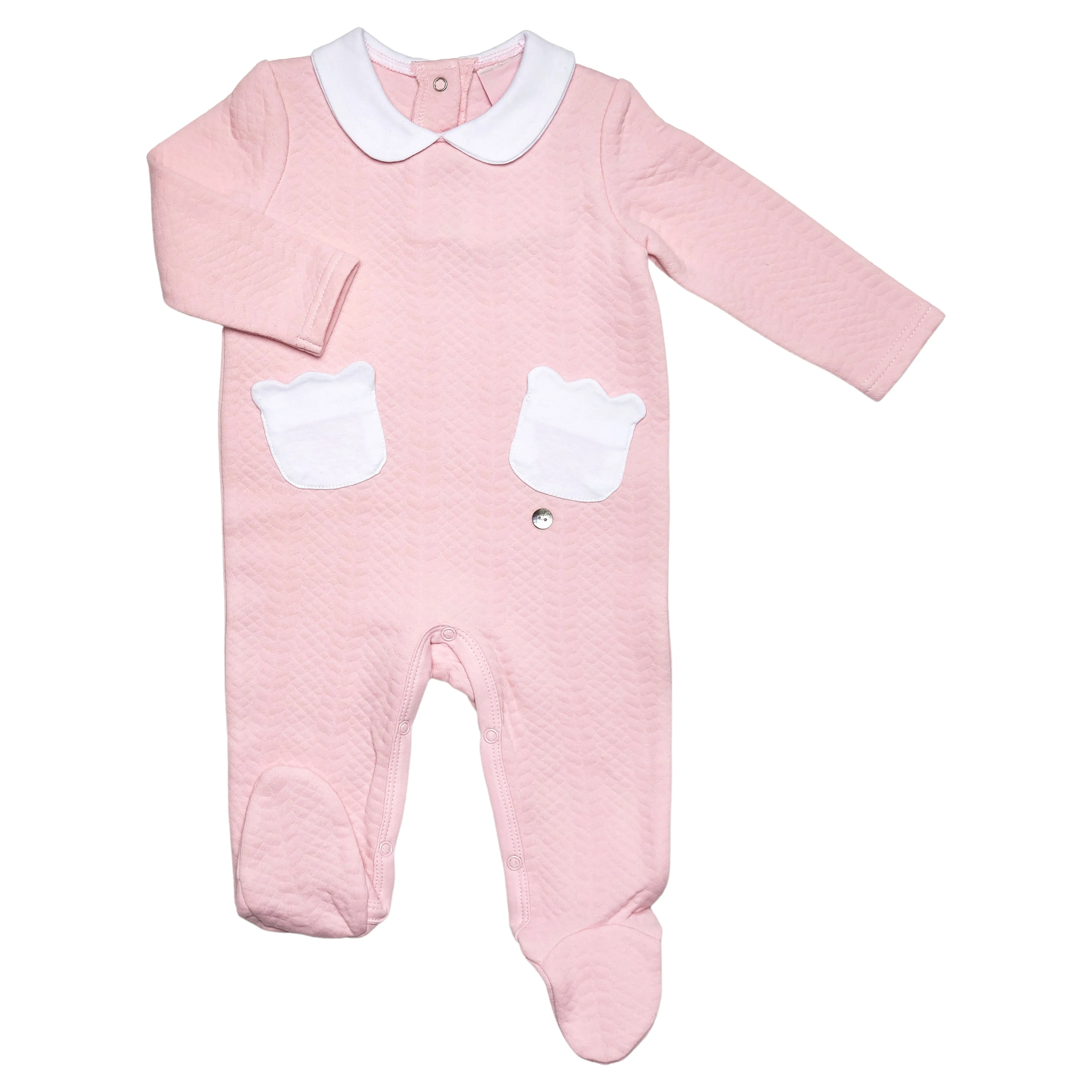 Baby Girls Jaquard BabyGro - Pink (0-6m) (PK6) 65JTC9159