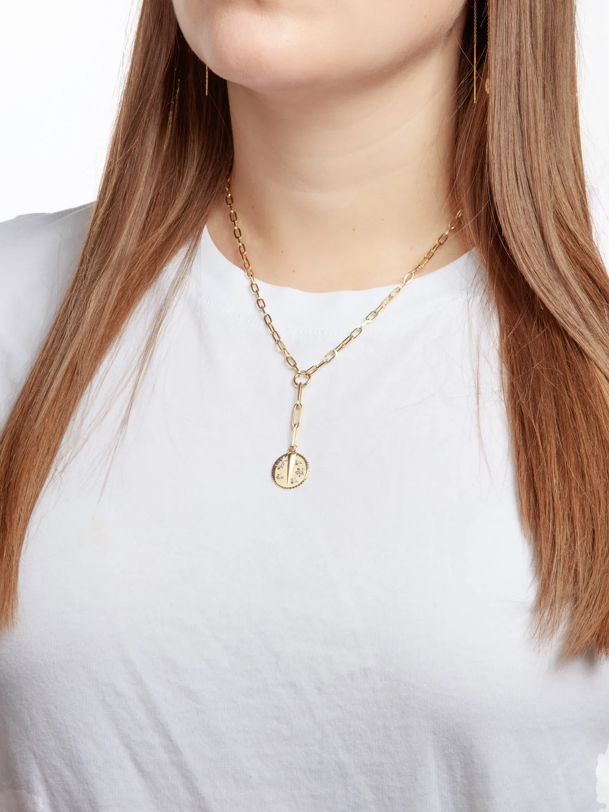 Baby Resilience On Yellow Gold Refined Clip Necklace