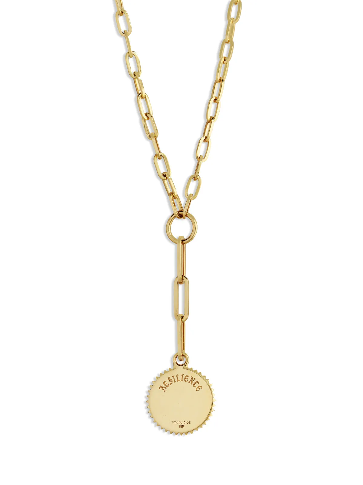 Baby Resilience On Yellow Gold Refined Clip Necklace