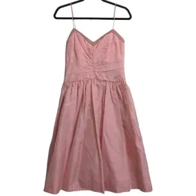 Badgley Mischka Pink Fit and Flare Cocktail Dres - Size 8