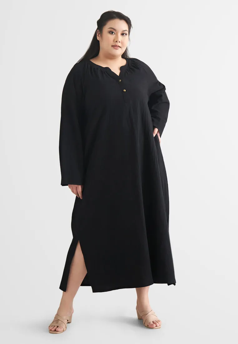 Bebas ZEN Effortless Stand Collar Tunic Dress