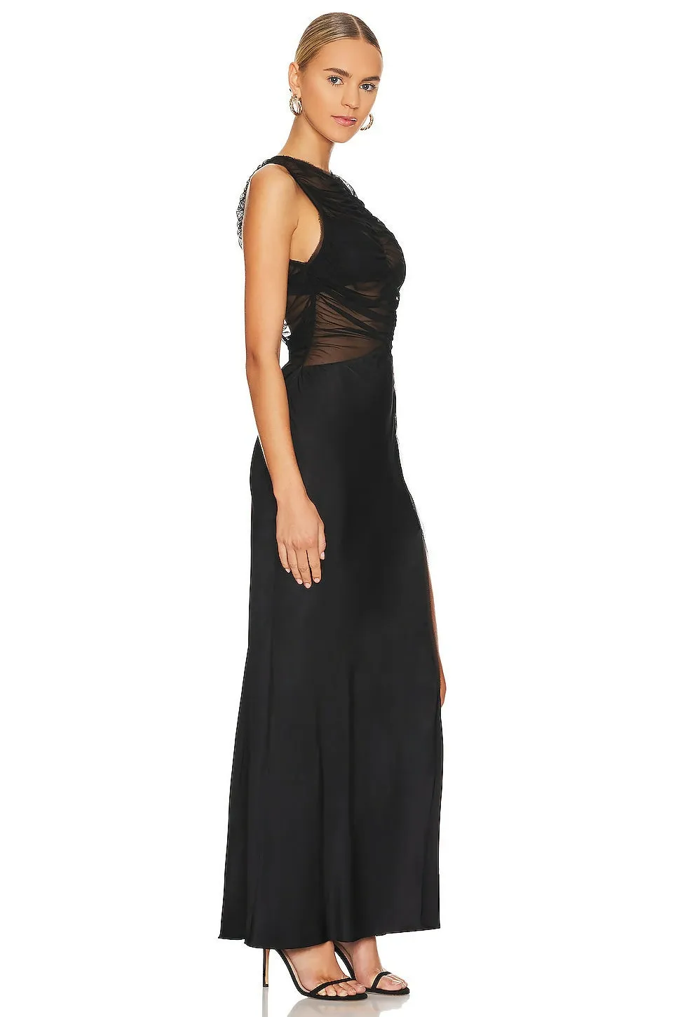 Bec & Bridge Naomi Split Maxi in Black Size AU 10