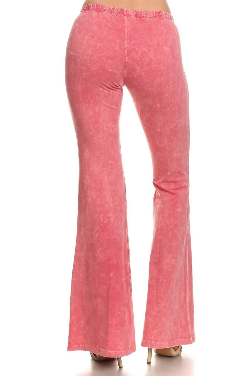 Bell Bottoms Yoga Pants Denim Colored Pink