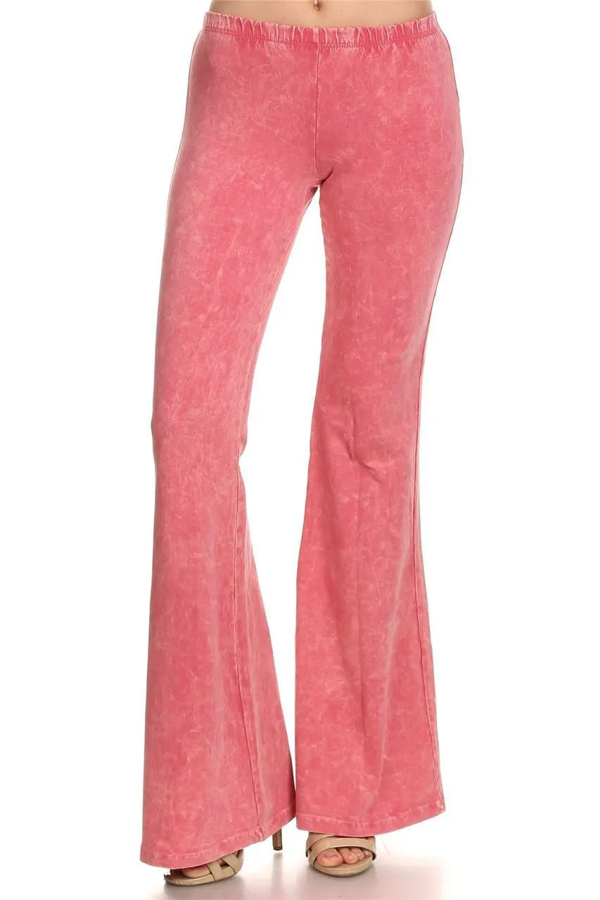 Bell Bottoms Yoga Pants Denim Colored Pink