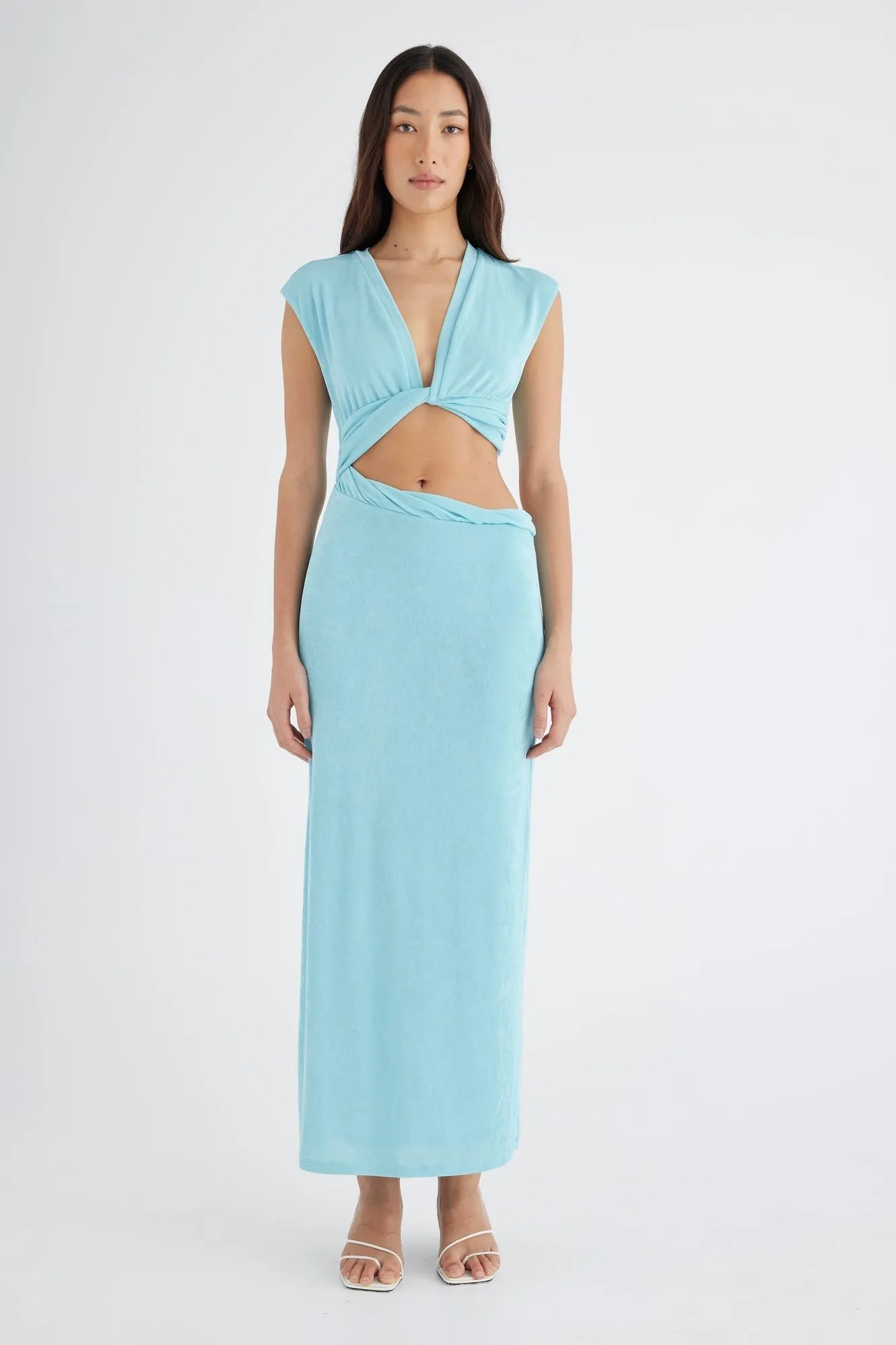 Benni Henri Twist Maxi Dress - Aqua