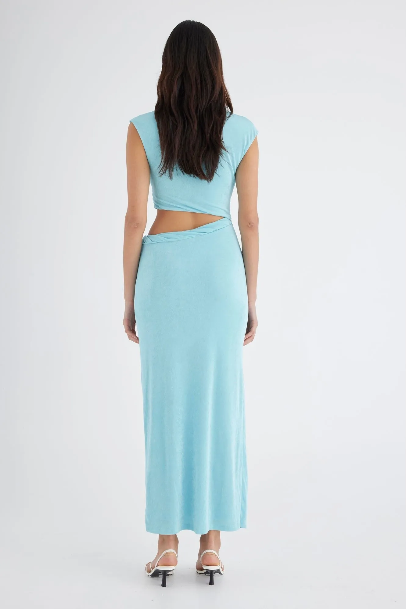 Benni Henri Twist Maxi Dress - Aqua