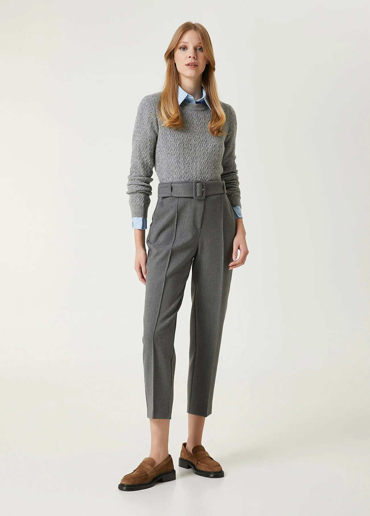 Beymen Club Belted Trousers Anthracite