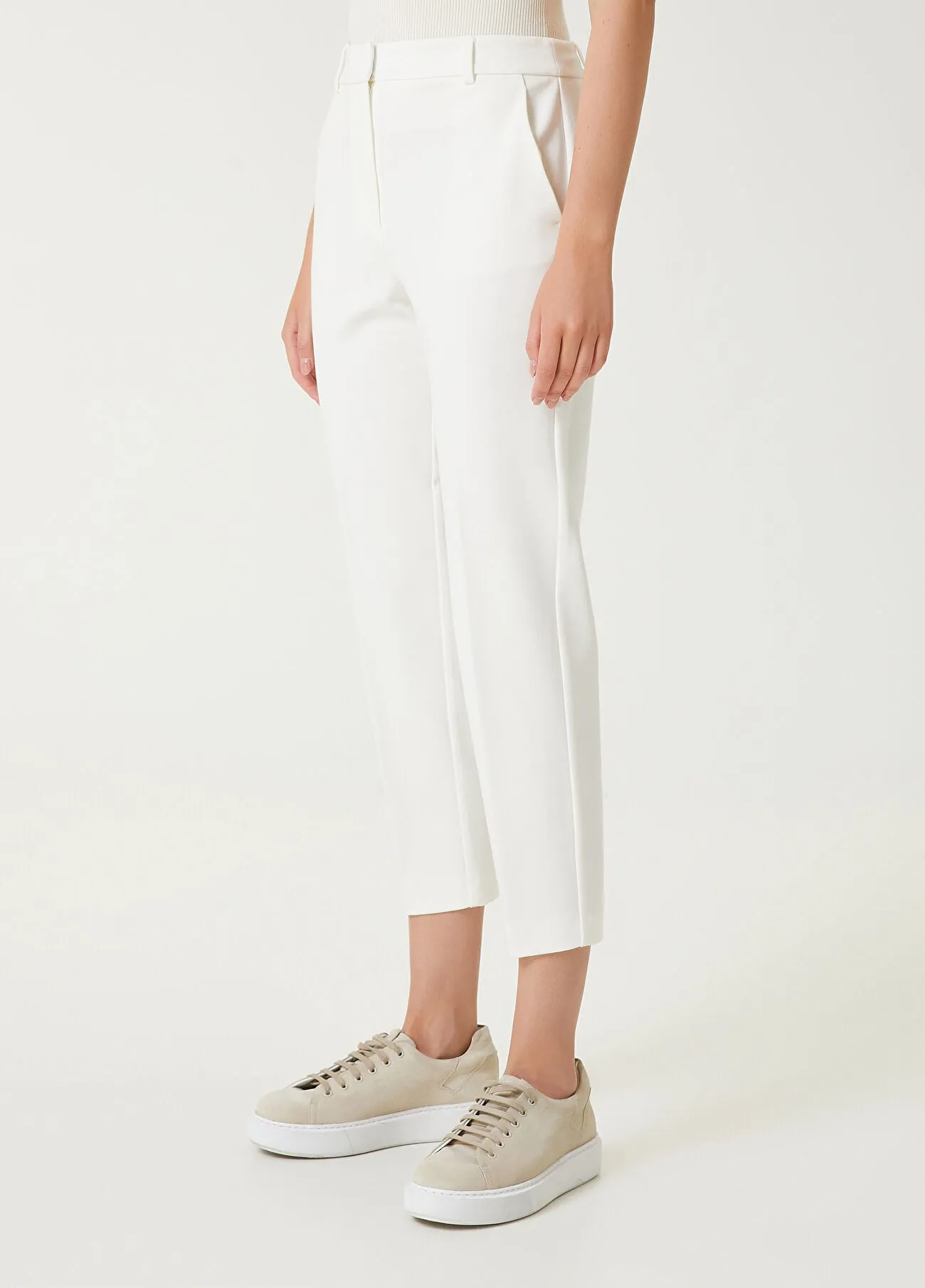 Beymen Club Crop Pants Off White