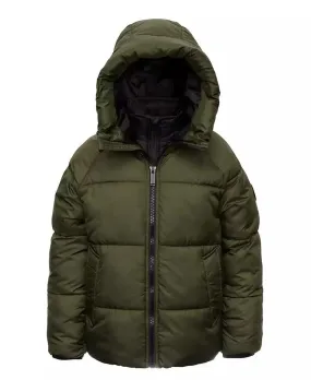 Big Boys Puffer Jacket with Bib