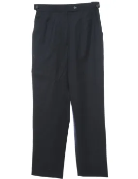 Black Pleated Trousers - W28 L27