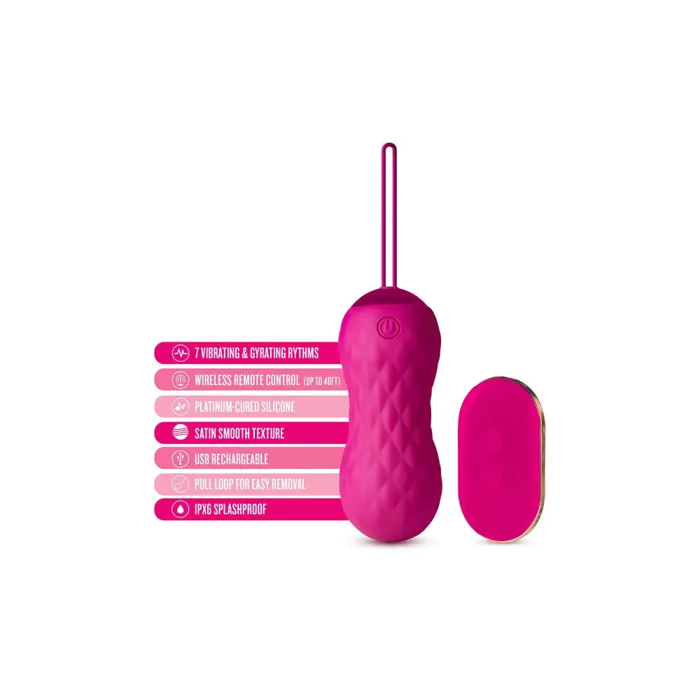 Blush Novelties Silicone Pink Remote-controlled Vibrating Love Egg