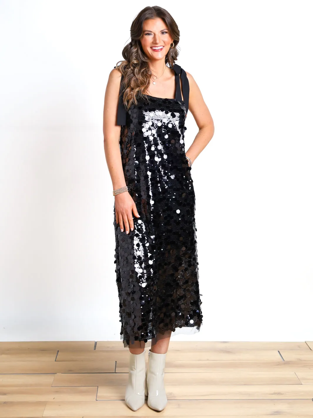 Bold Balance Sequin Midi Dress- FINAL SALE