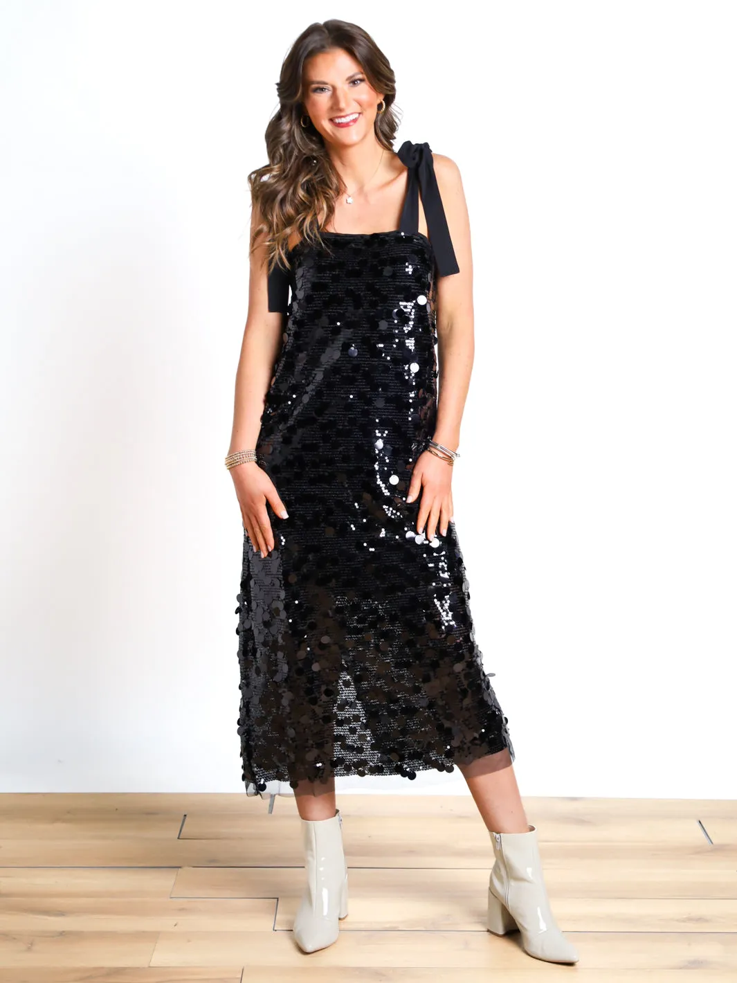 Bold Balance Sequin Midi Dress- FINAL SALE