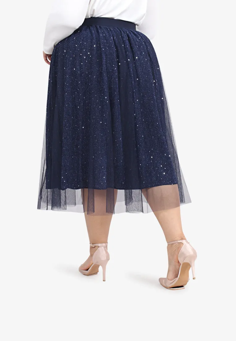 Bradshaw Bling Bling Midi Tutu Skirt - Navy Blue