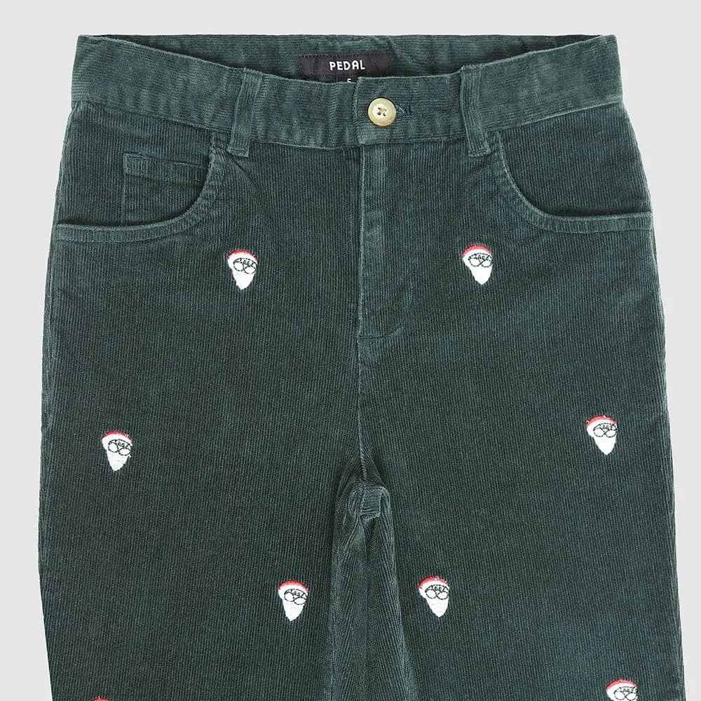 Cape Cod Embroidered Santa Corduroy Pants