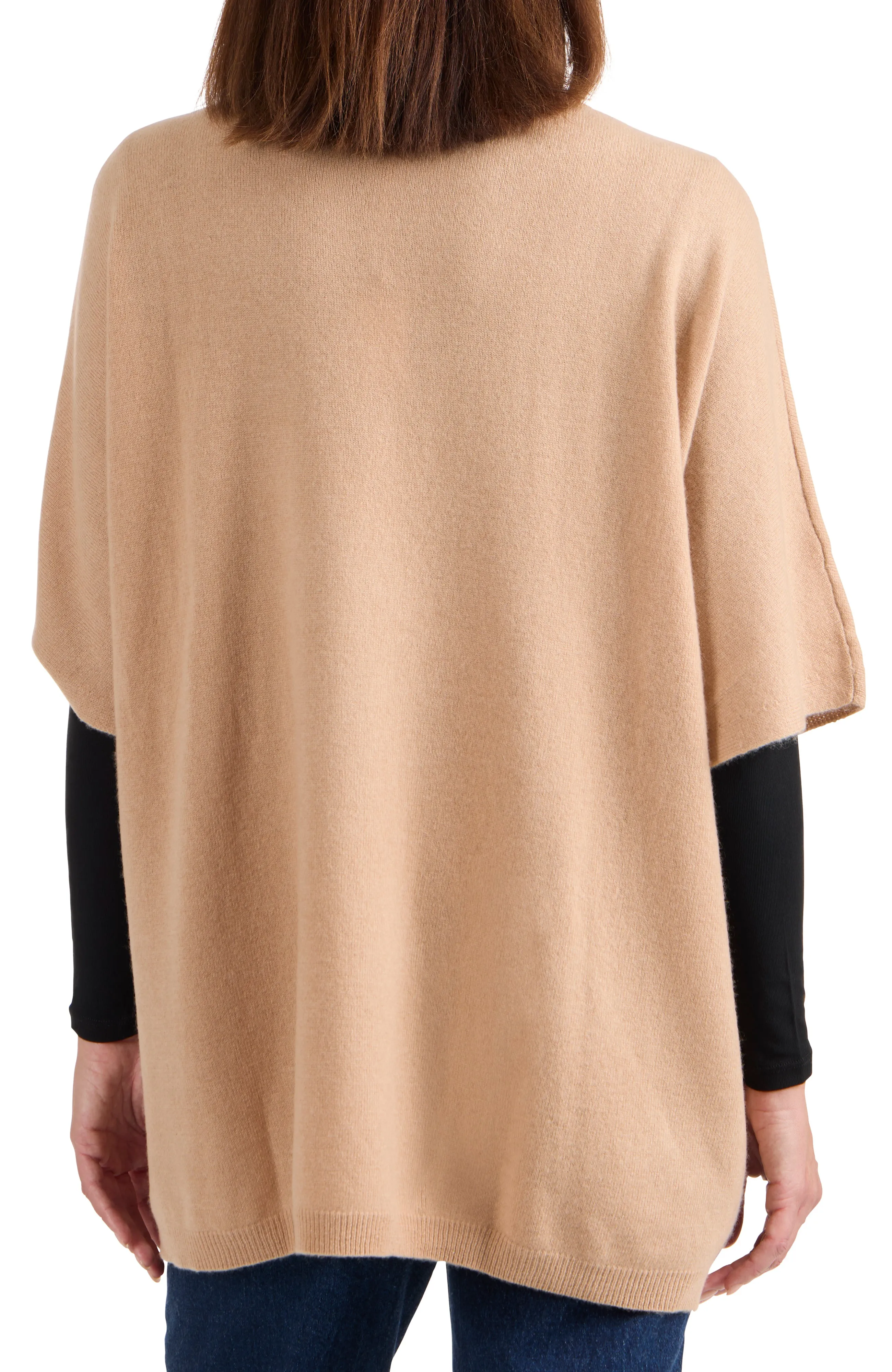 CASHMERE CREWNECK PONCHO