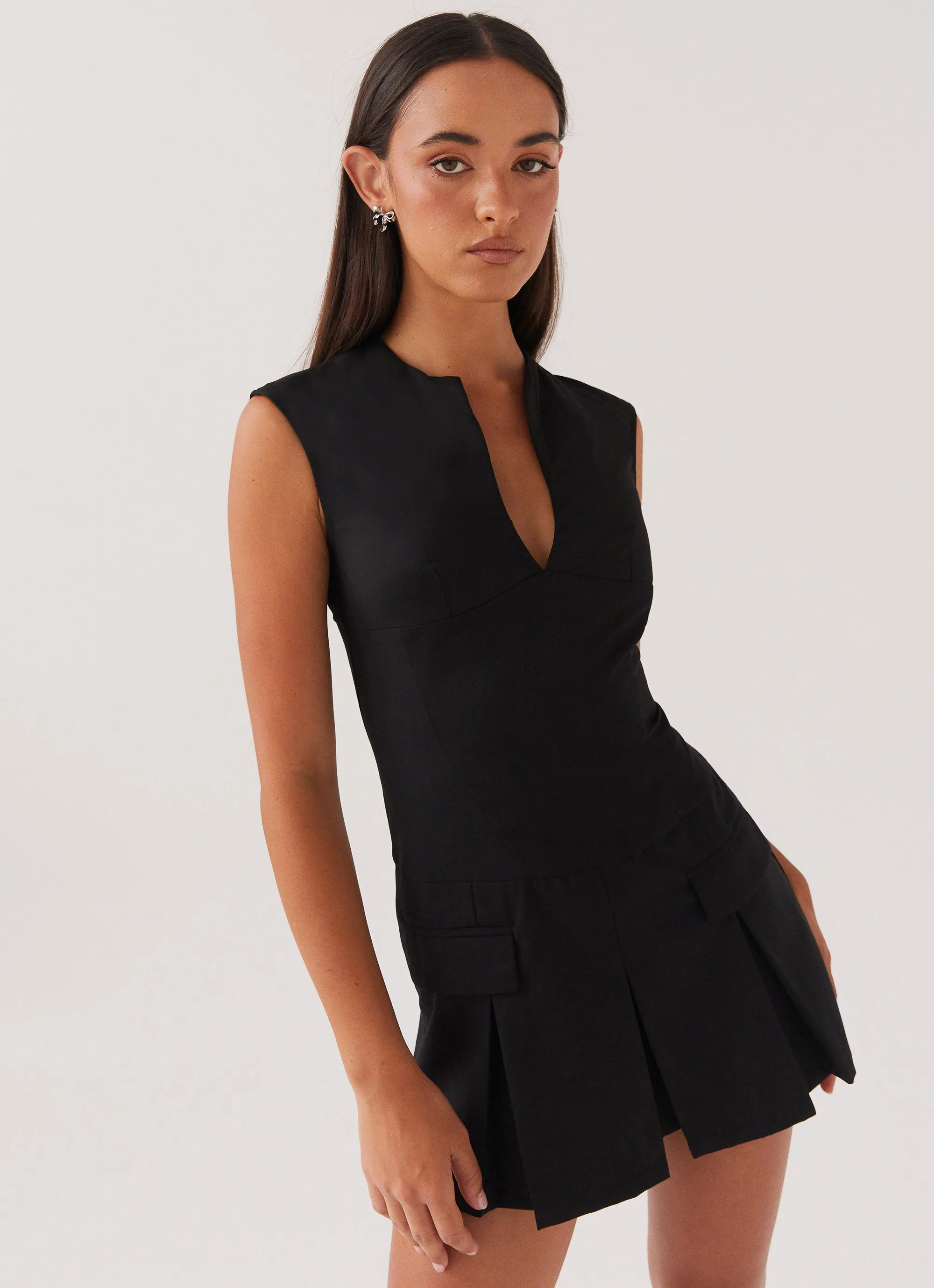 Cassia Mini Dress - Black