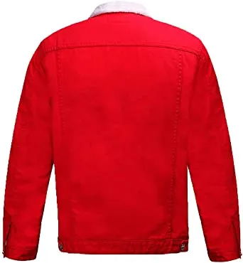 Christmas Style Scarlet Denim Trucker Jacket