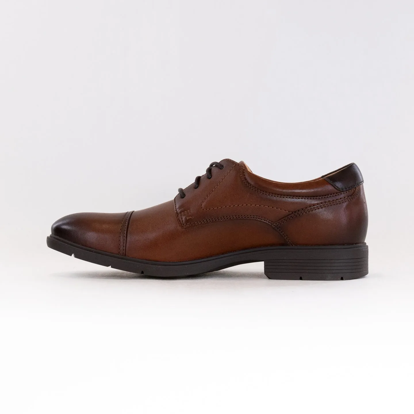 Clarks Eldredge Cap Toe Oxford (Men's) - Dark Tan Leather