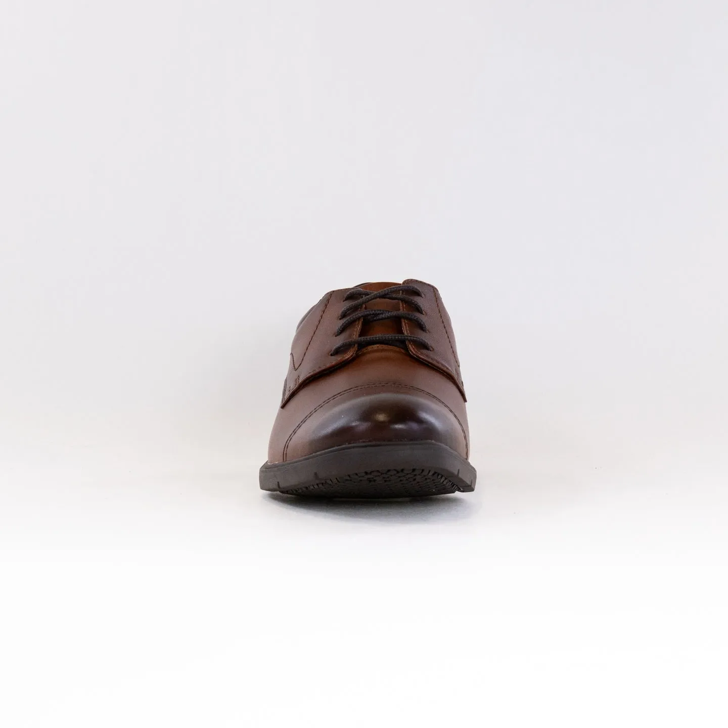 Clarks Eldredge Cap Toe Oxford (Men's) - Dark Tan Leather