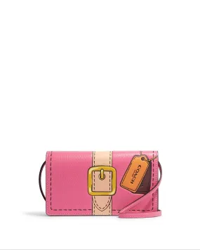 Coach Anna Foldover Clutch Crossbody With Trompe L'oeil Print