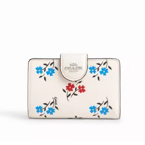 Coach Women's Medium Corner Zip Wallet With Floral Print