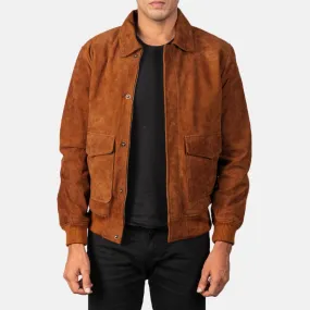 Coffmen Brown Suede A2 Bomber Jacket