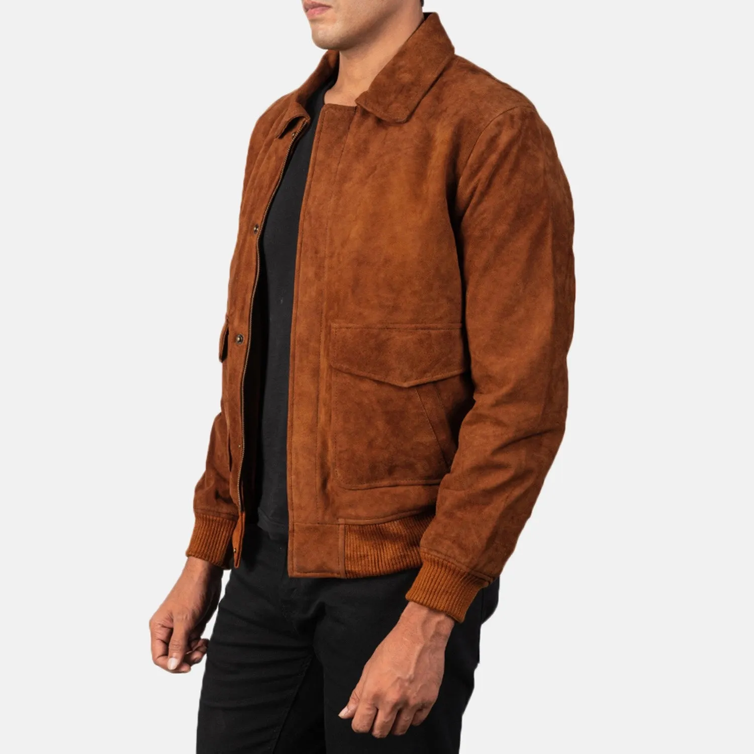 Coffmen Brown Suede A2 Bomber Jacket