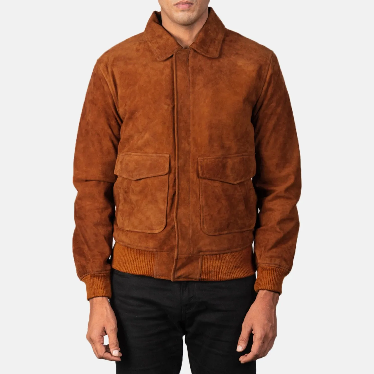 Coffmen Brown Suede A2 Bomber Jacket