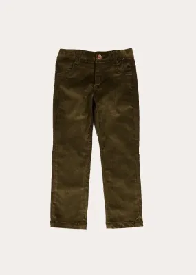 Corduroy Five Pocket Trousers in Green (4-10yrs)