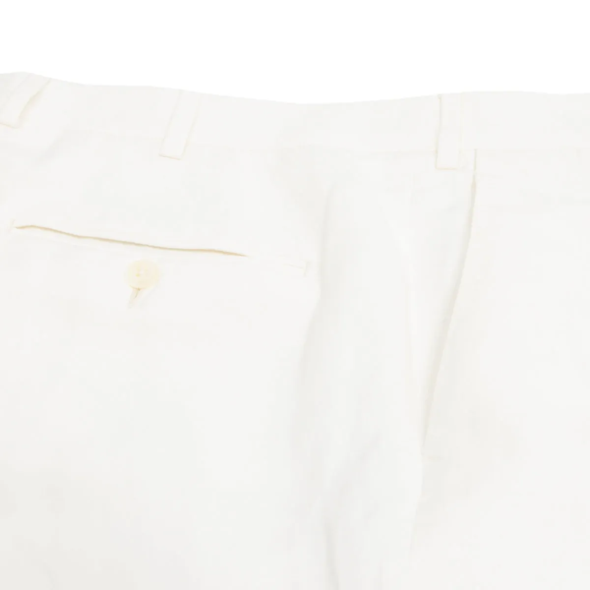 Cream Loro Piana Linen & Silk Regular Fit Trousers