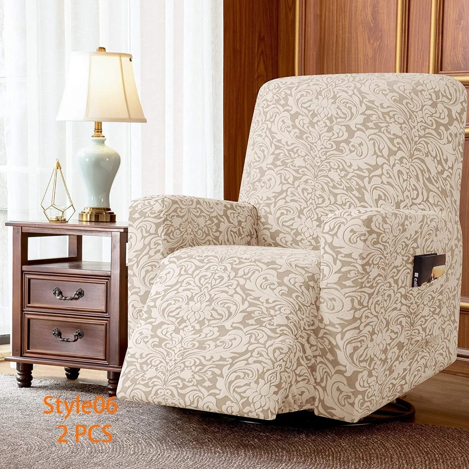 Dark Color Stretchable Recliner Slipcover