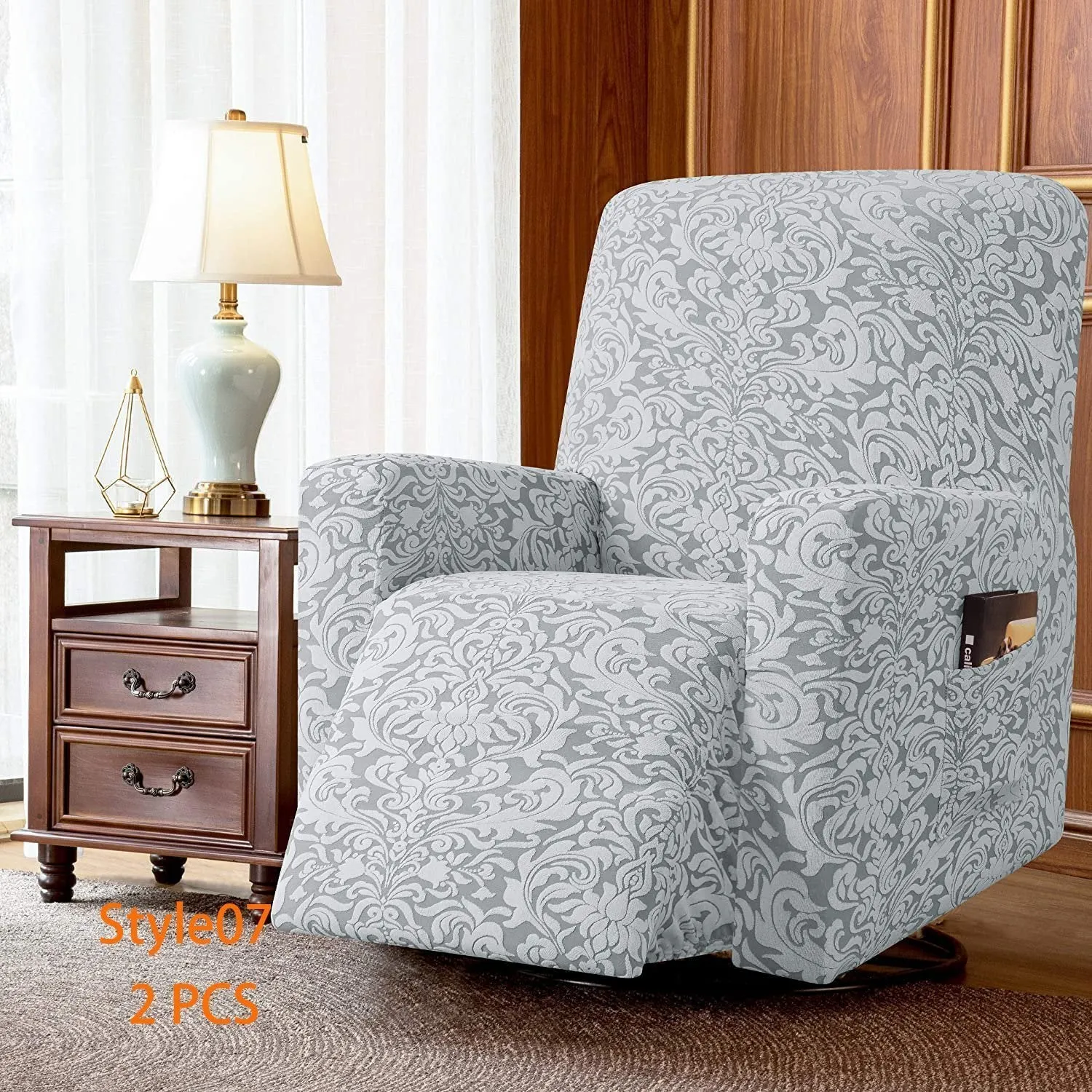 Dark Color Stretchable Recliner Slipcover