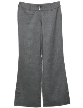 Dark Grey Striped Trousers - W30 L30