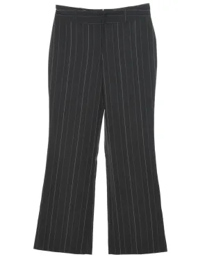 Dark Grey Striped Trousers - W30 L31