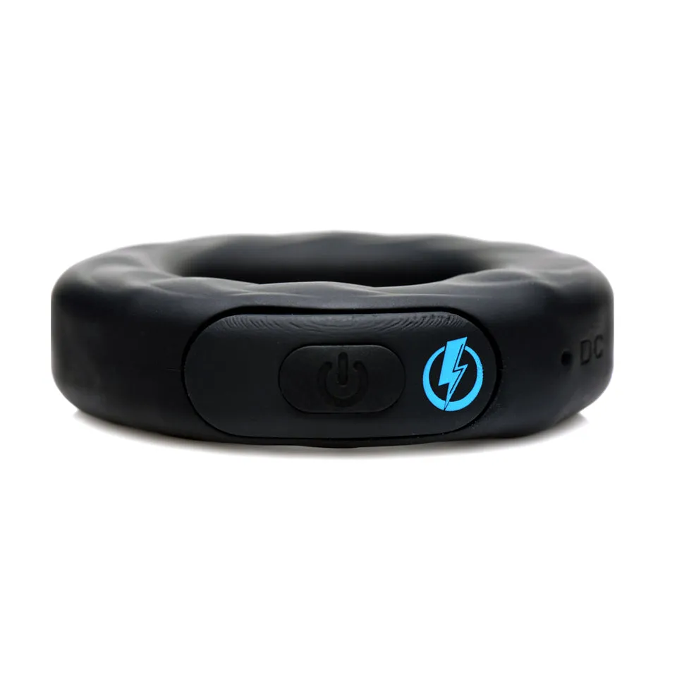 E-Stim Pro Silicone Vibrating Cock Ring w/ Remote by Zeus