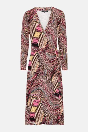 Elisa Seashell Wrap Dress - Rosy Pink