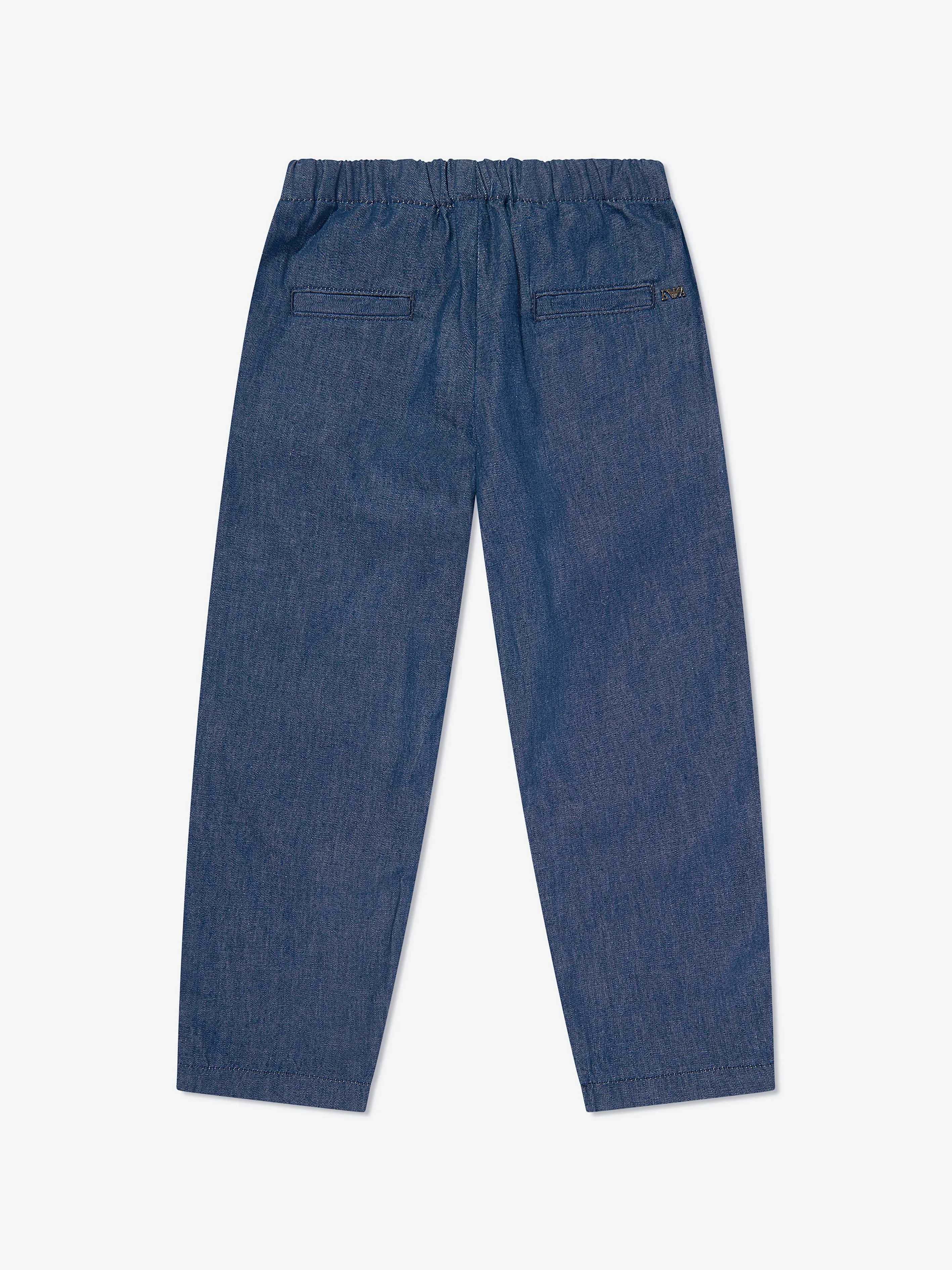 Emporio Armani Boys Denim Trousers in Blue