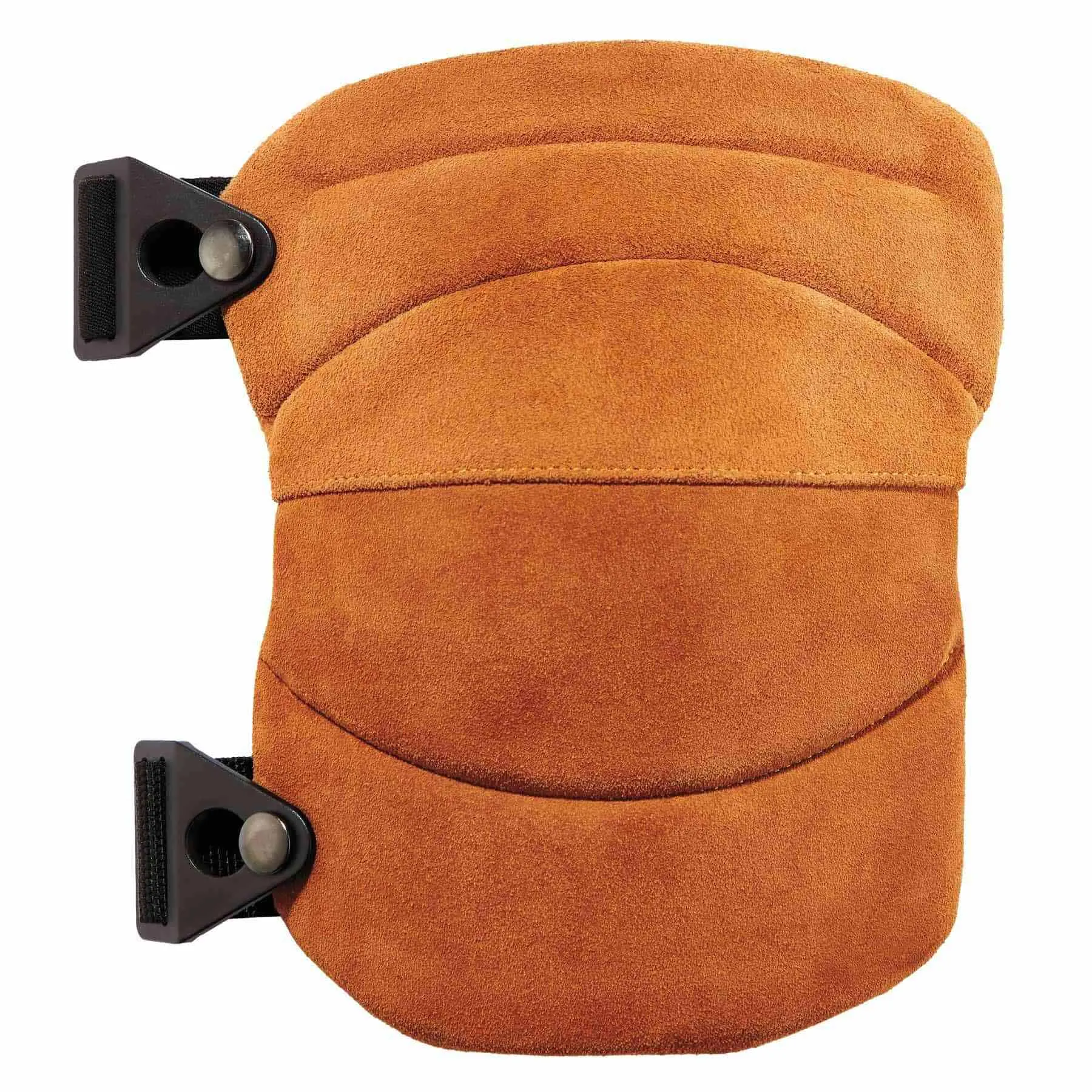 Ergodyne 18232 230LTR  Brown Leather Knee Pads - Wide Soft Cap