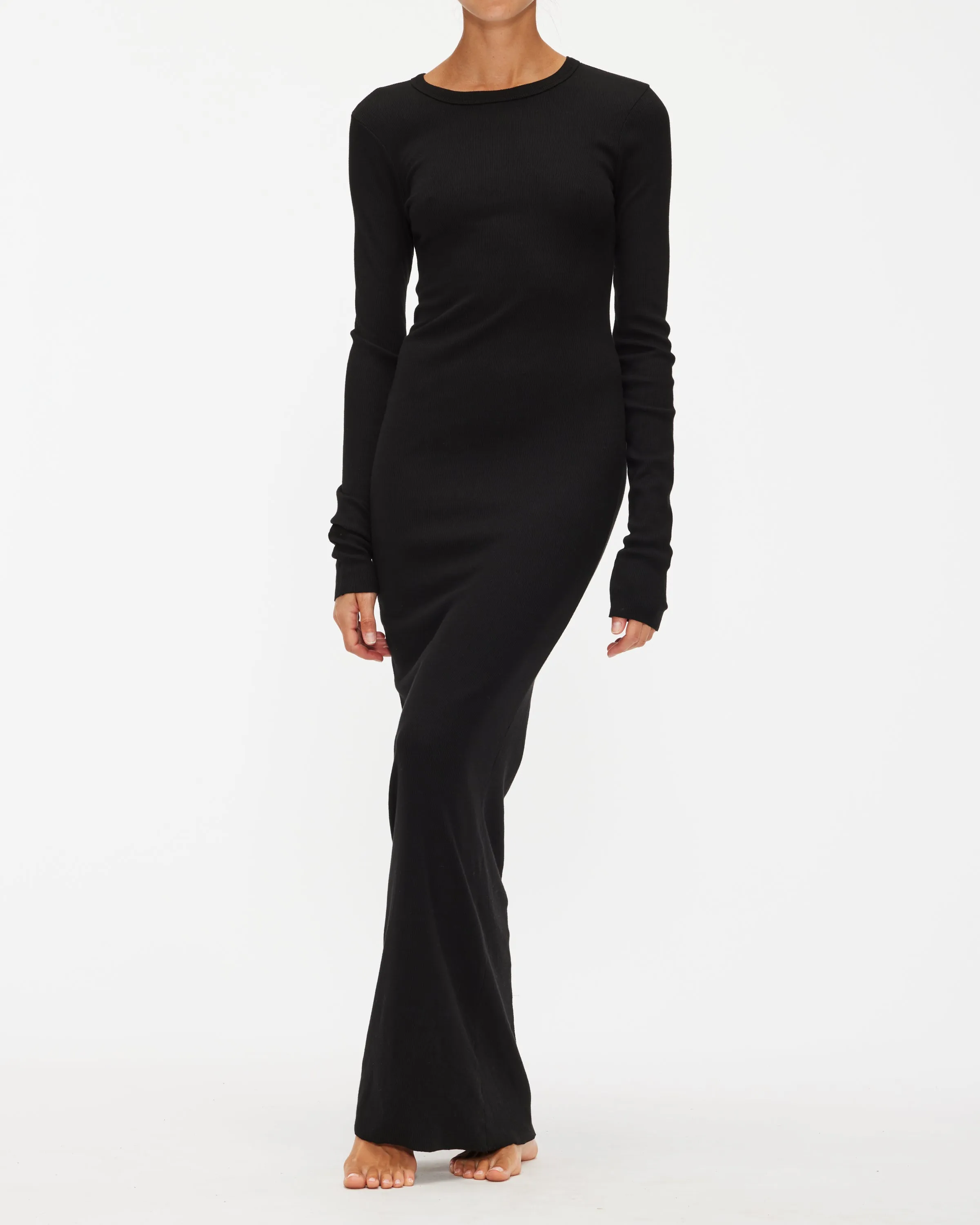 Eterne Long Sleeve Crewneck Dress