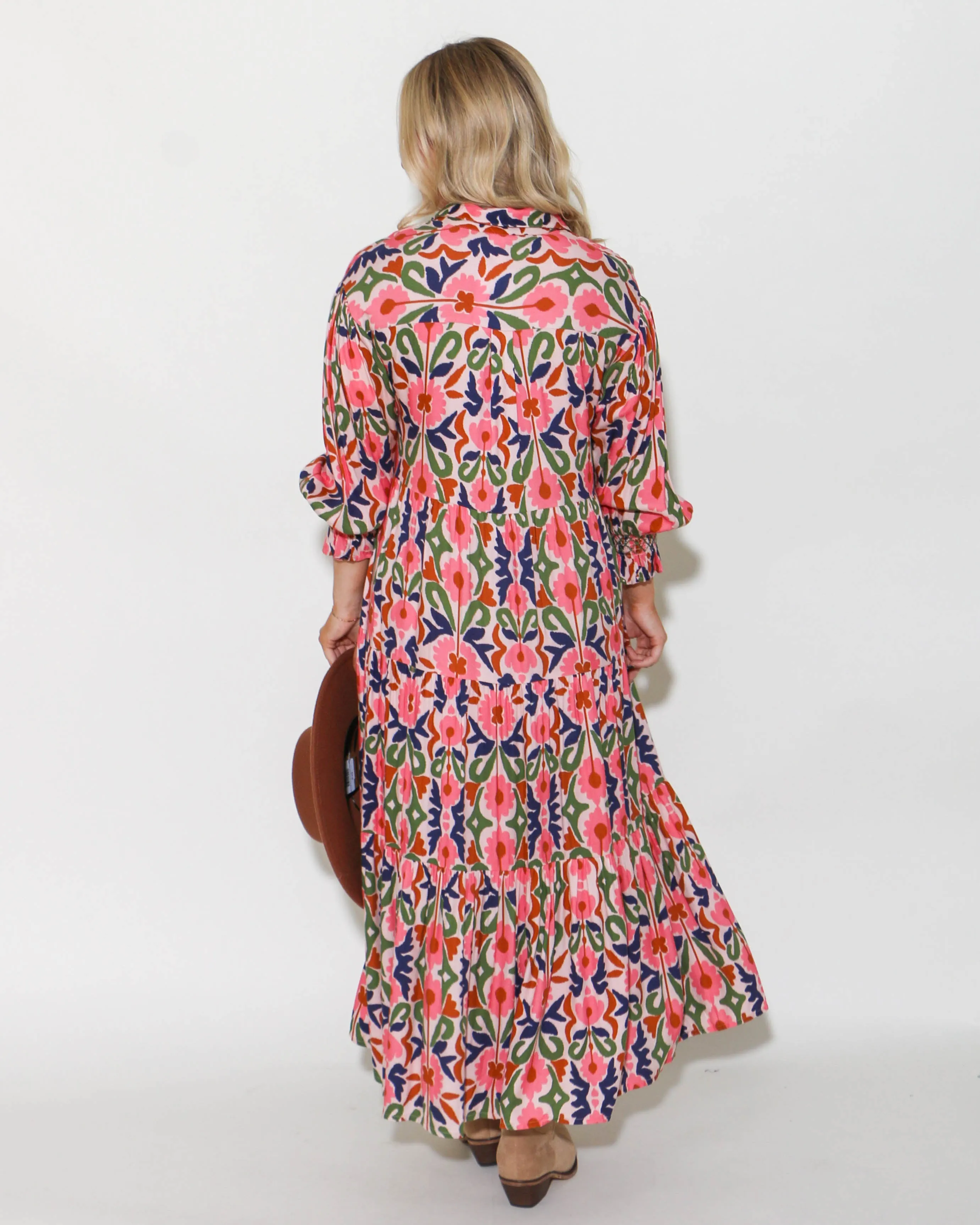 Fall Florals Midi Dress