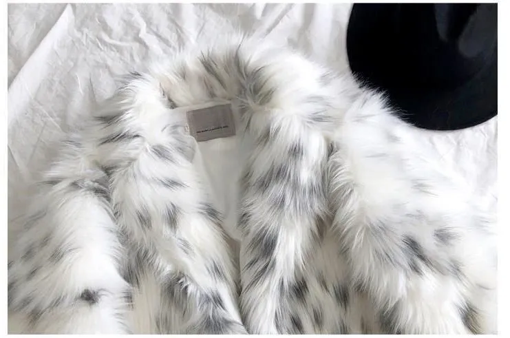 Faux Fox Fur Leopard Print